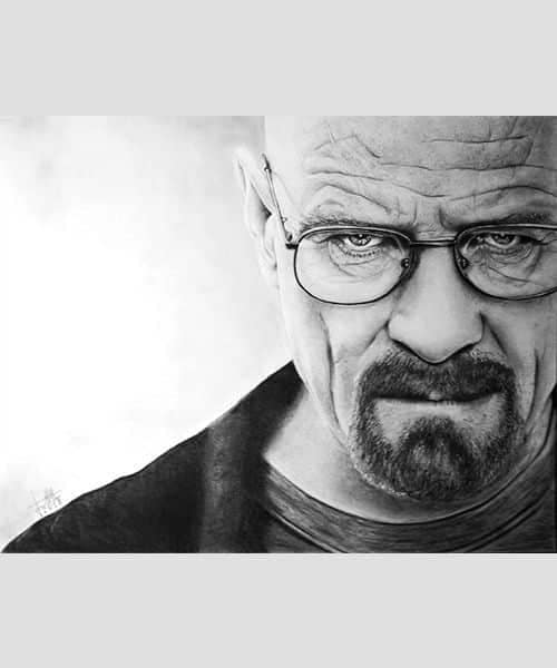retrato a lapiz breaking bad