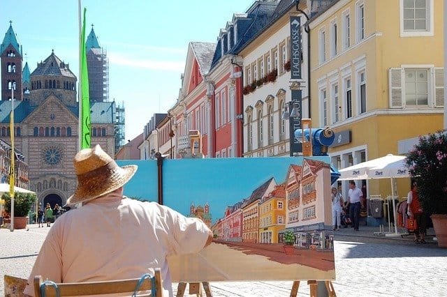 pastel al aire libre